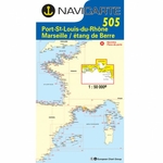 Carte marine pliée  Navicarte 505 Port St Louis, Marseille, Etang de Berre