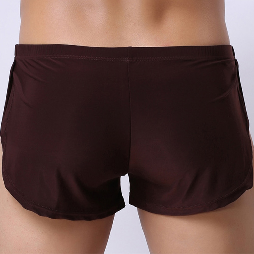Cale-on-Homme-ample-comfortable-pyjama-c-t-fendu-sous-v-tements-short-culotte-cale-on