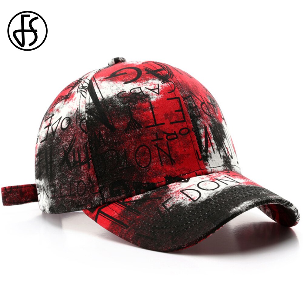 FS-casquette-de-Baseball-motif-Graffiti-rouge-jaune-Hip-Hop-pour-hommes-et-femmes-pour-l