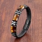 Pierre-Naturelle-Bracelet-Oeil-De-Tigre-Cha-ne-De-Corde-En-Cuir-Noir-Bracelet-Homme-Bracelet