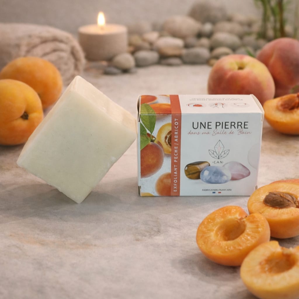 Savon Exfoliant Pêche Abricot Pierre Naturelle Camille Ambiance
