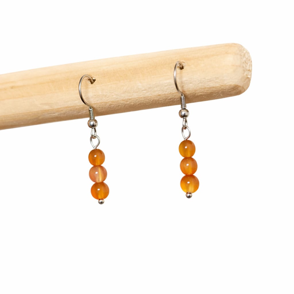 Boucles doreilles Cornaline