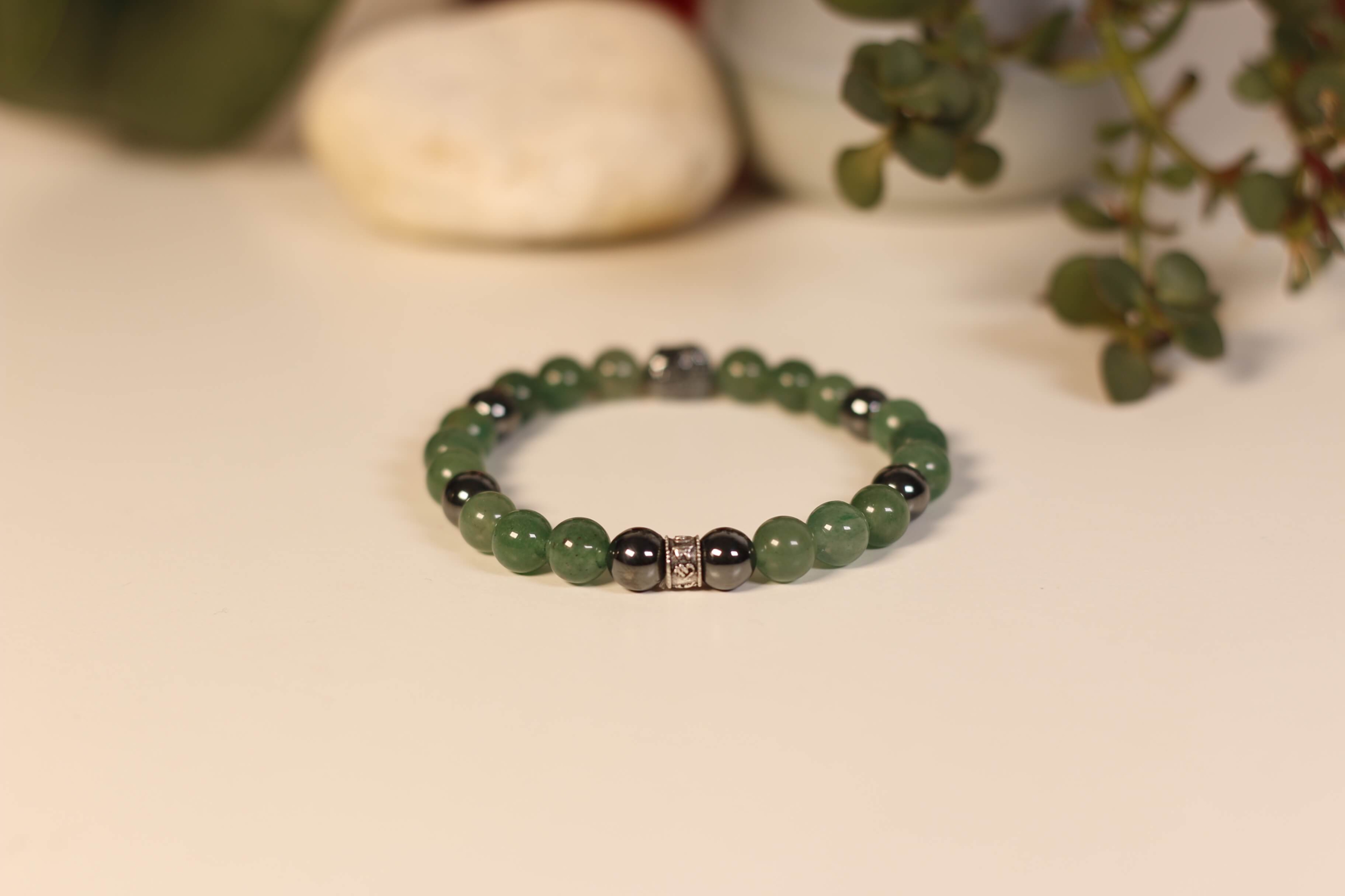 Bracelet Bouddha Aventurine Verte 3 Hématite 2