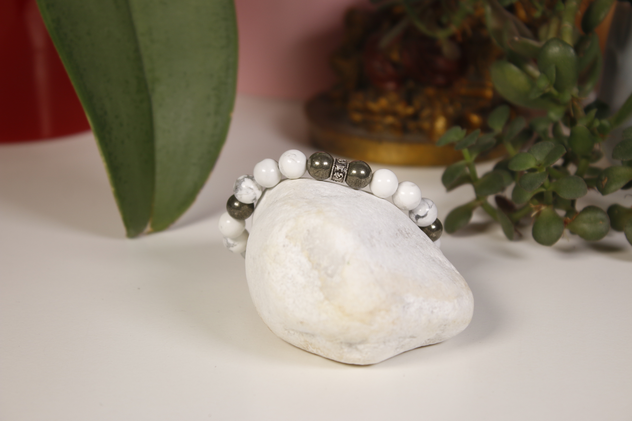 Bracelet Howlite Pyrite Karmantra