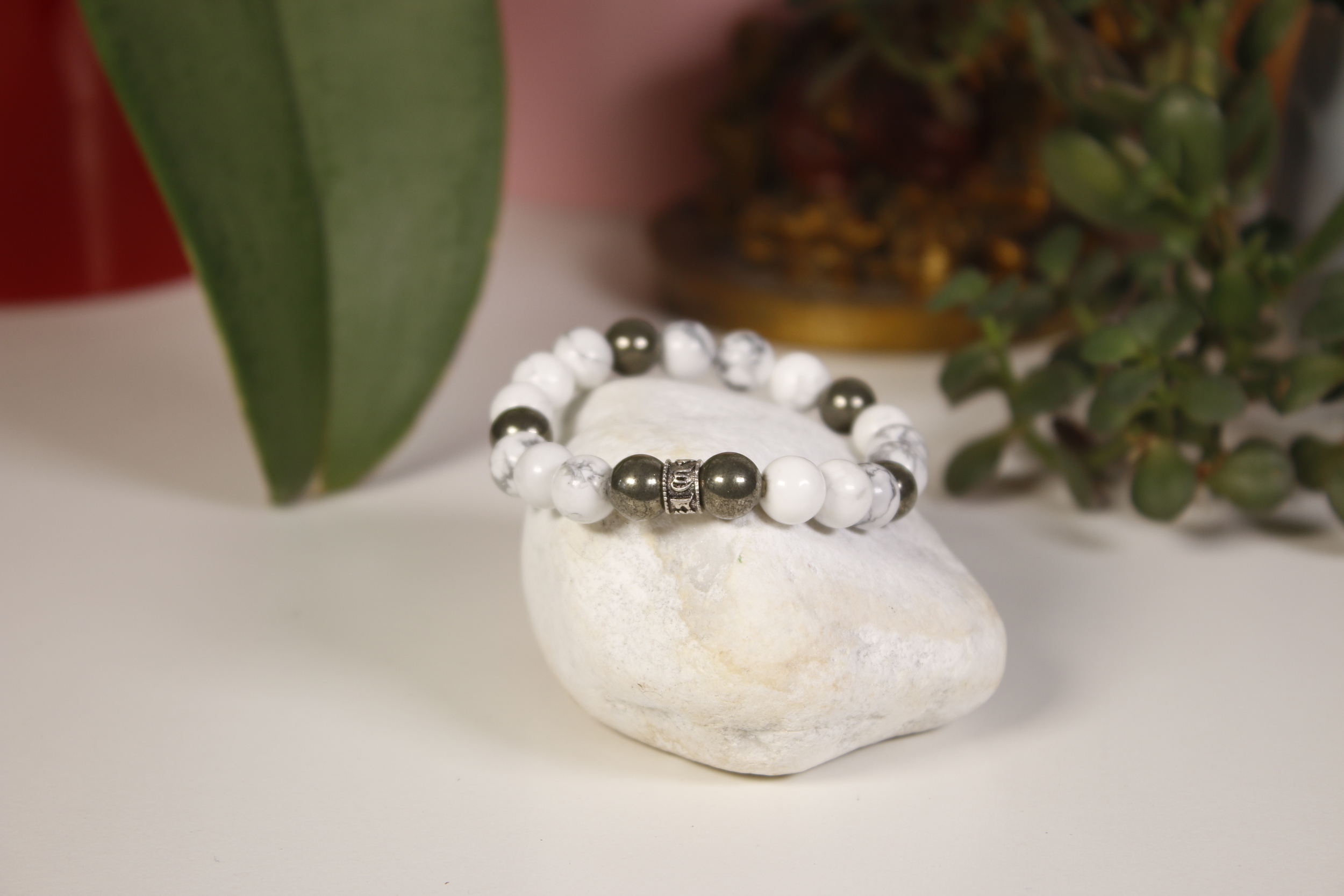 Bracelet Howlite Pyrite Karmantra 2
