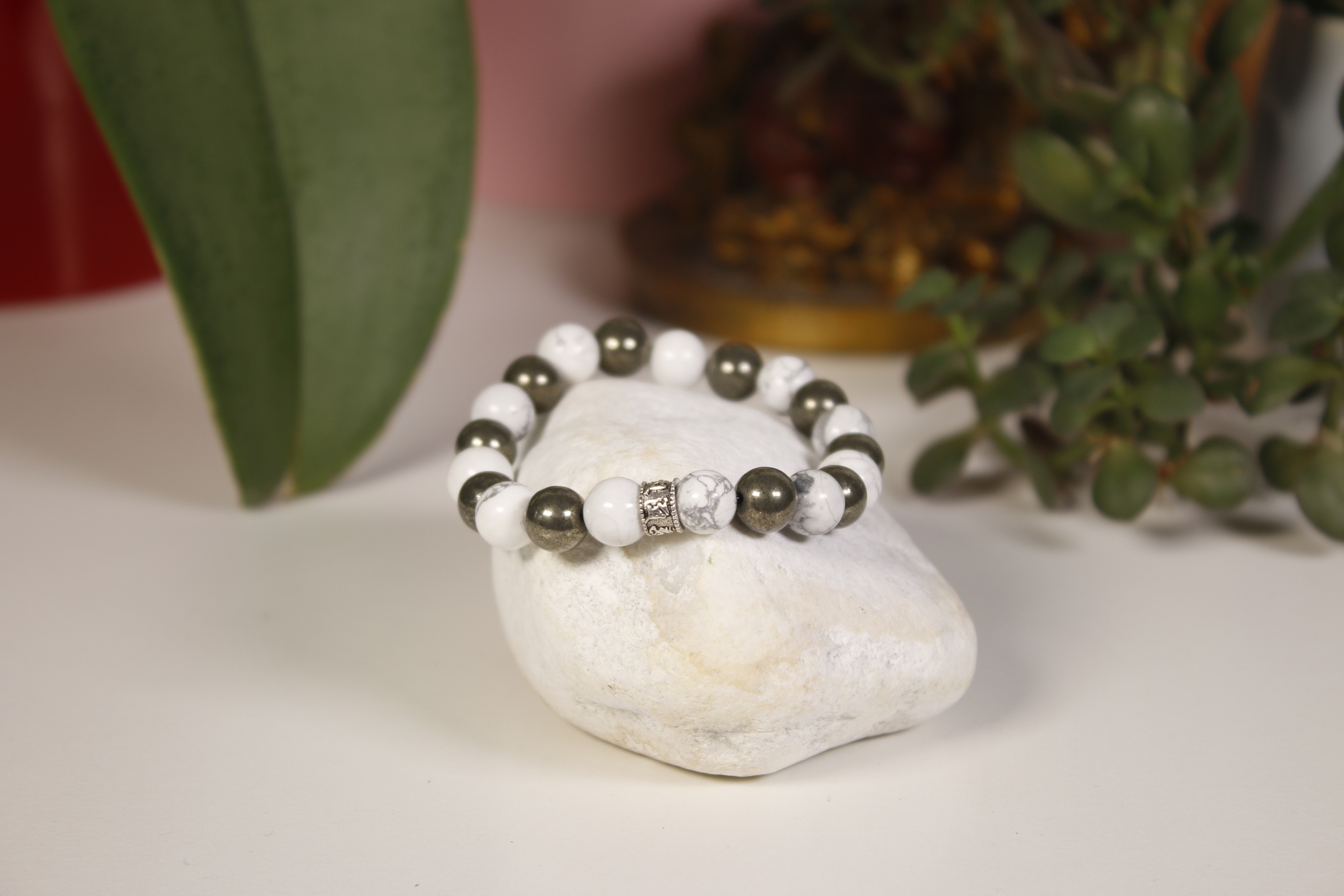 Bracelet Howlite Pyrite Karmantra 112