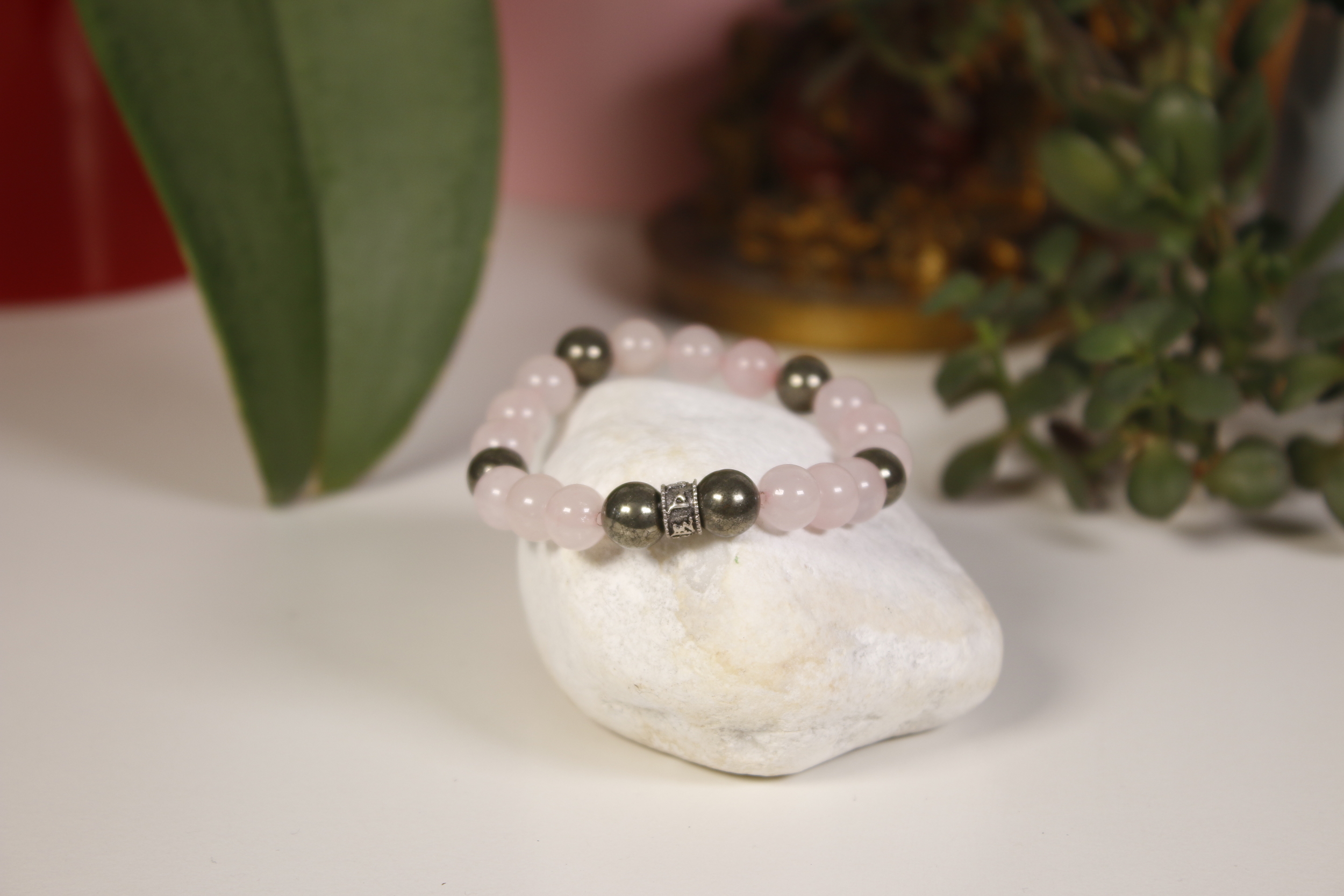 Bracelet Quartz Rose Pyrite Karmantra 2