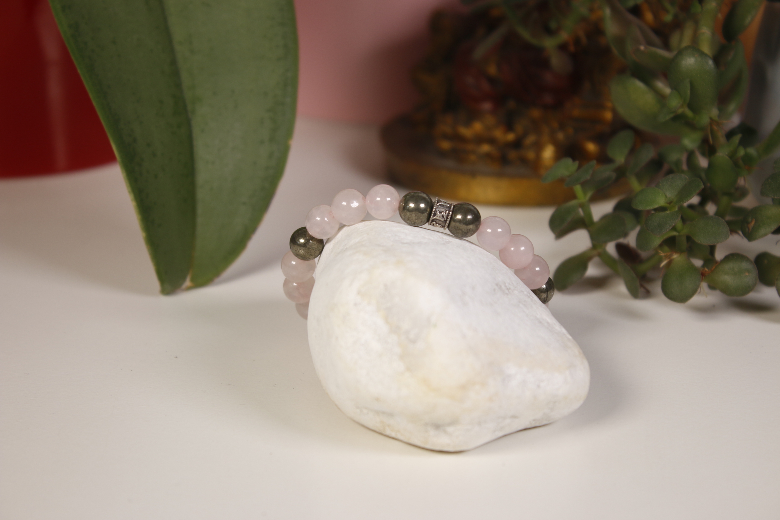 Bracelet Quartz Rose Pyrite Karmantra