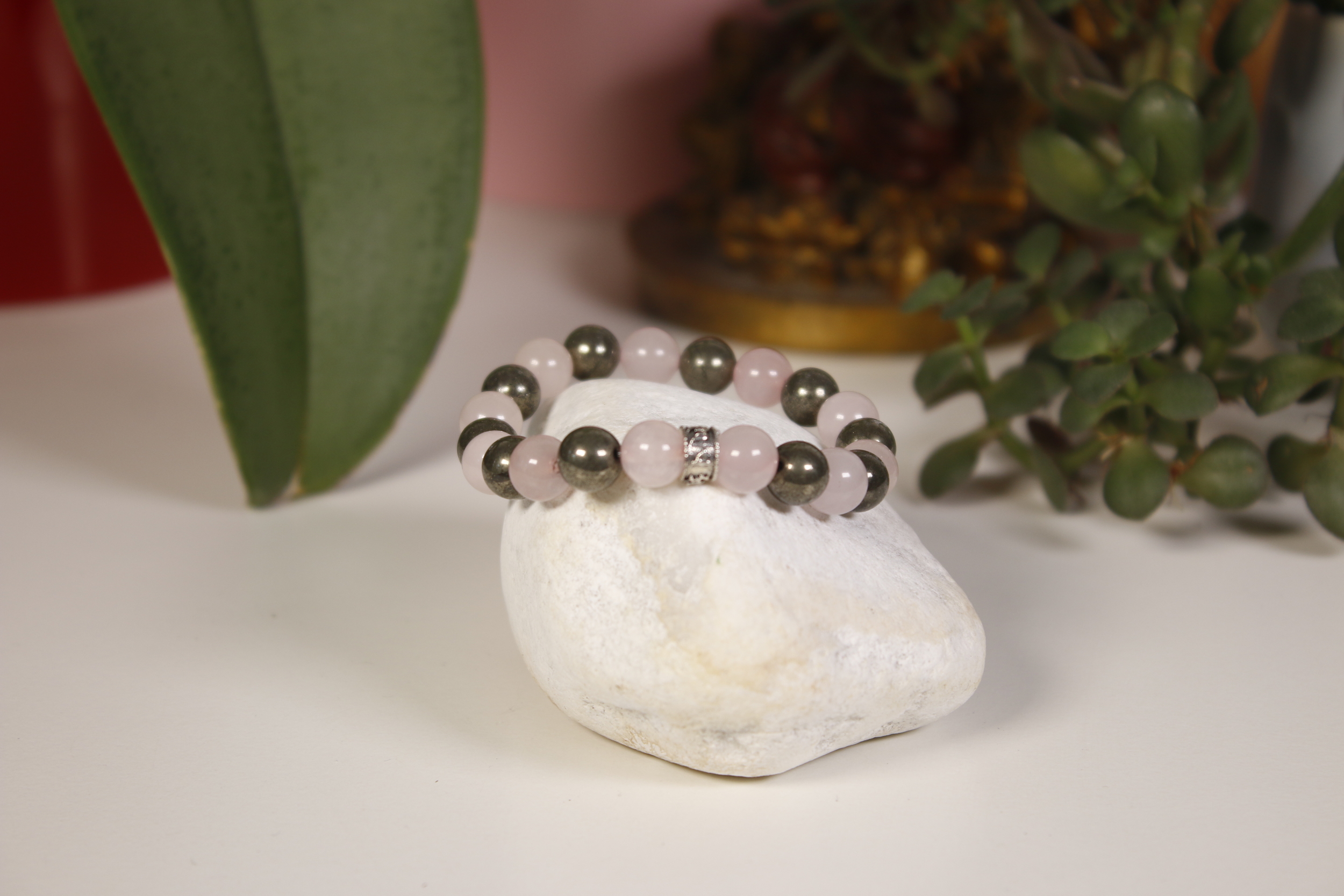 Bracelet Quartz Rose Pyrite Karmantra 112