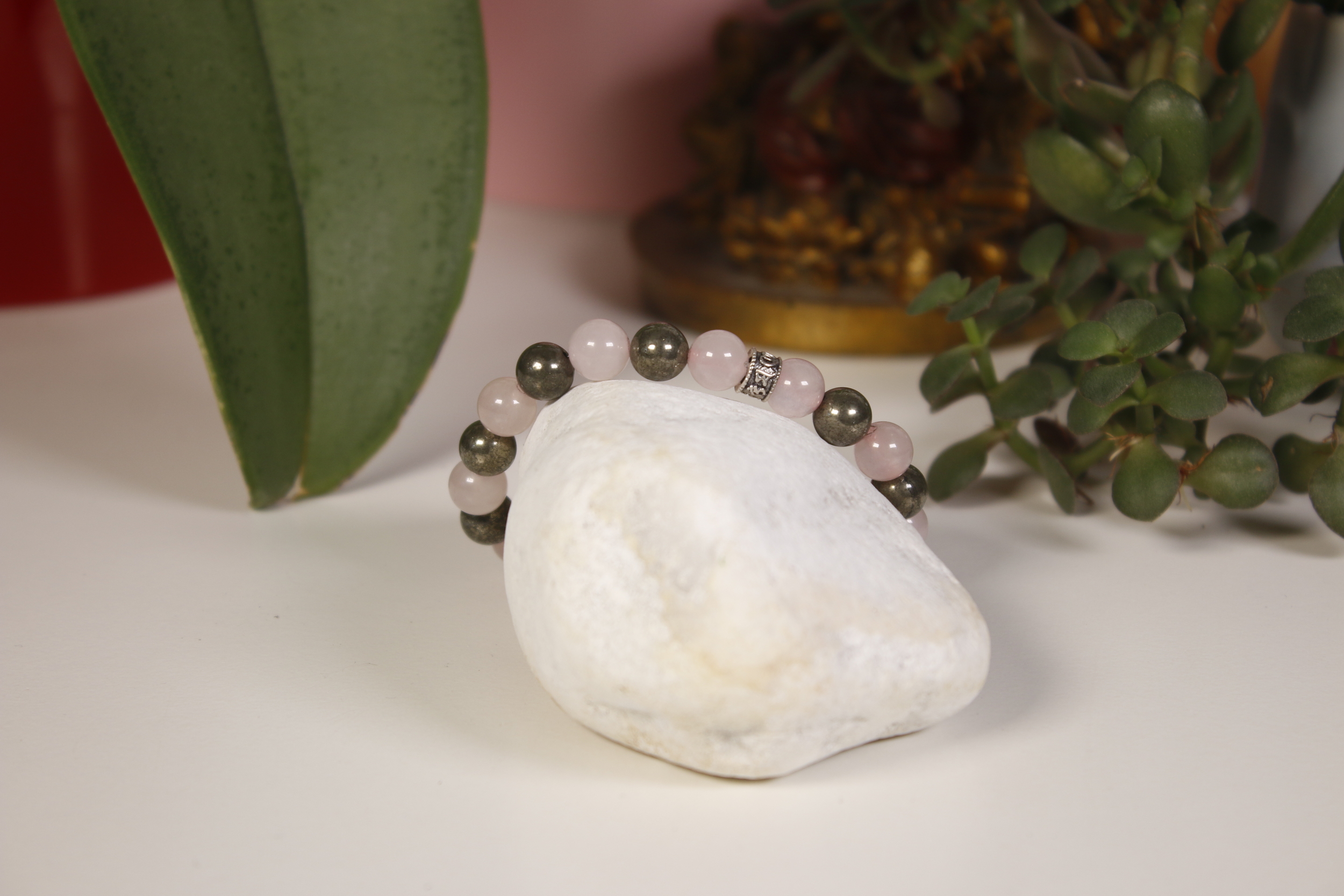 Bracelet Quartz Rose Pyrite Karmantra 11