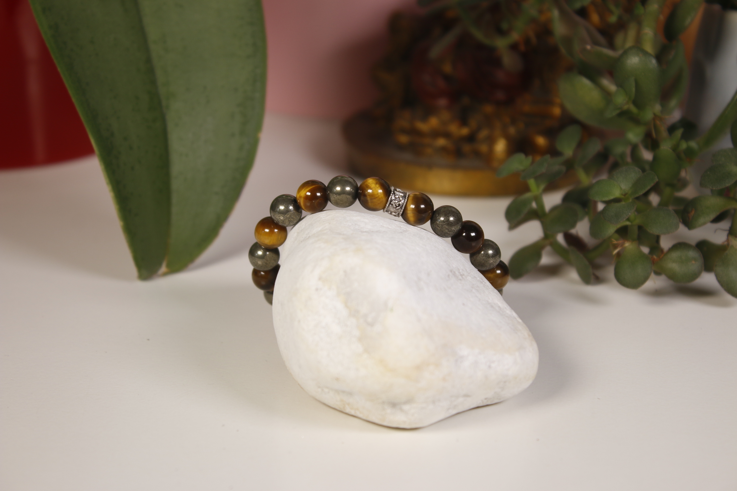 Bracelet OEil de tigre Pyrite Karmantra 11