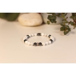 Bracelet Bouddha Howlite 3 Hématite 2