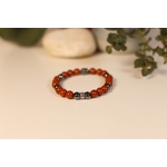Bracelet Bouddha Jaspe Rouge 3 Hématite 2