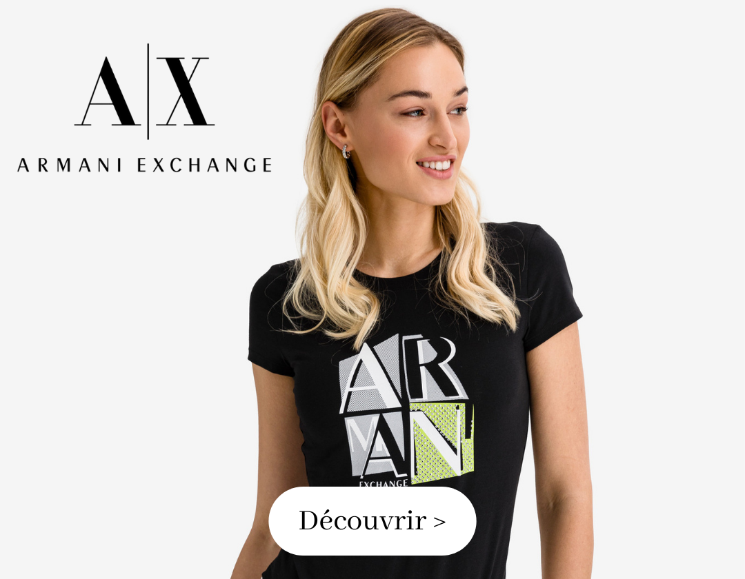 Collection Armani Exchange à découvrir sur la boutique en ligne Brandibay.