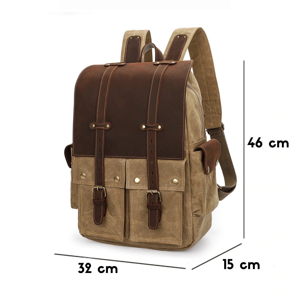 verrazzano sac à dos vintage homme boutique bagaran toile rétro cuir mode voyage (9)