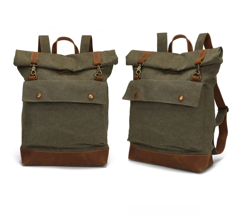 pavy sac à dos vintage rétro toile cuir voyage quotidien ordinateur achat boutique bagaran (2)