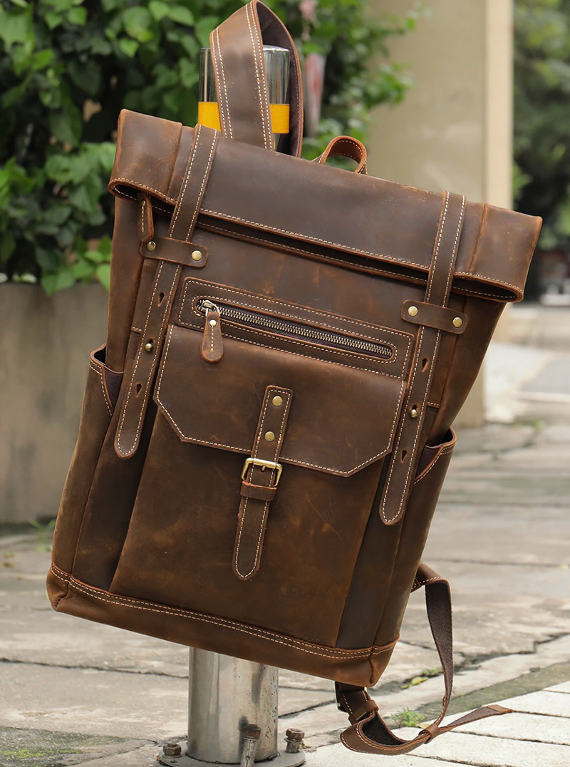 malaspina sac à dos en cuir pleine fleur crazy horse vintage rétro tendance bagaran achat boutique voyage quotidien (22)