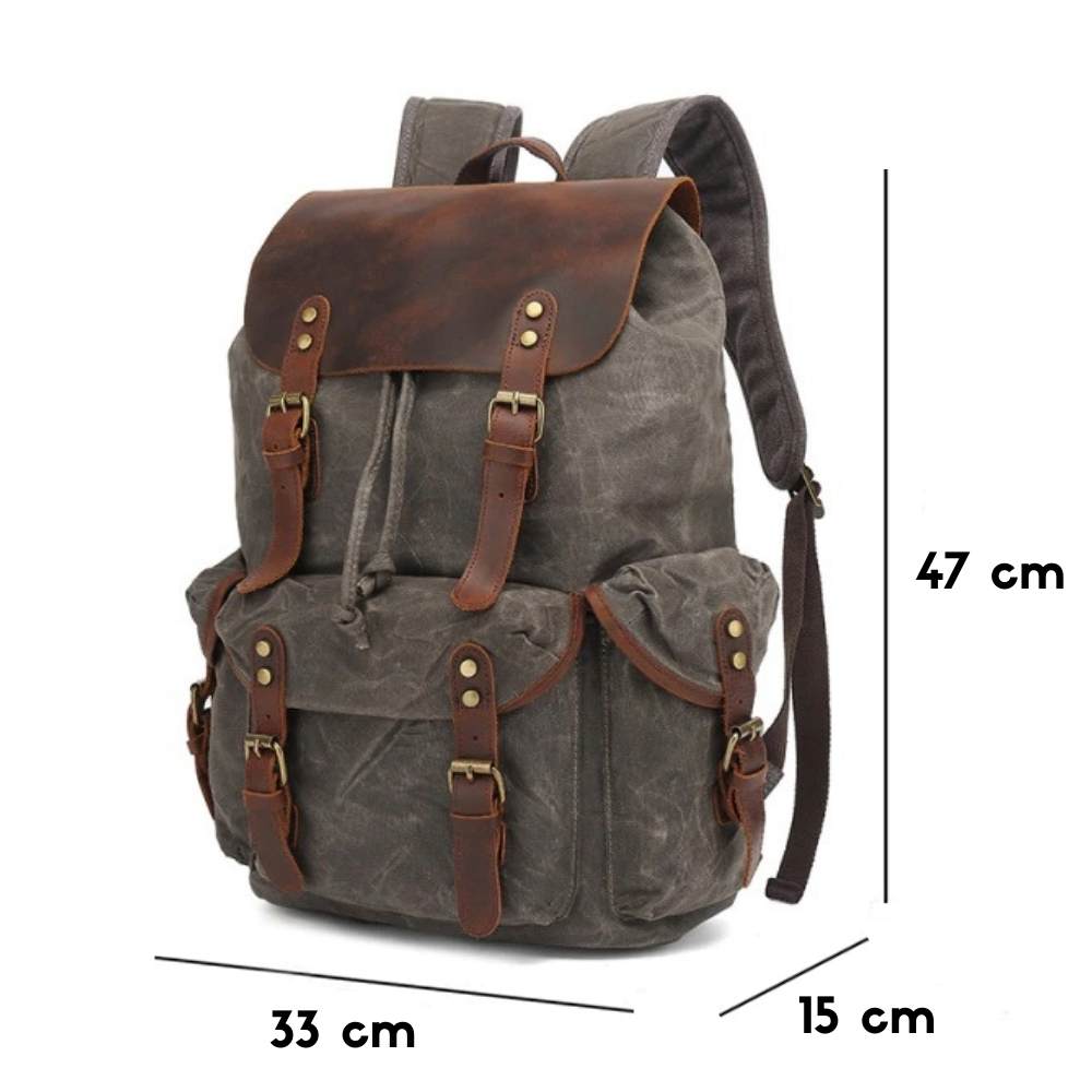 Sac à dos imperméable pour homme - Grande capacité - En toile cirée - Sac à  dos de voyage - Café : : Mode