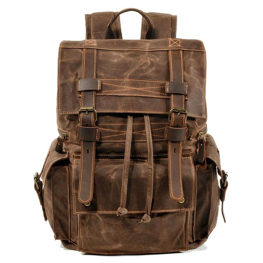 sac à dos vintage rétro intemporel ancien toile de coton cirée cuir backpack achat bagaran boutique mode tendance randonnée baroudeur pratique (6)