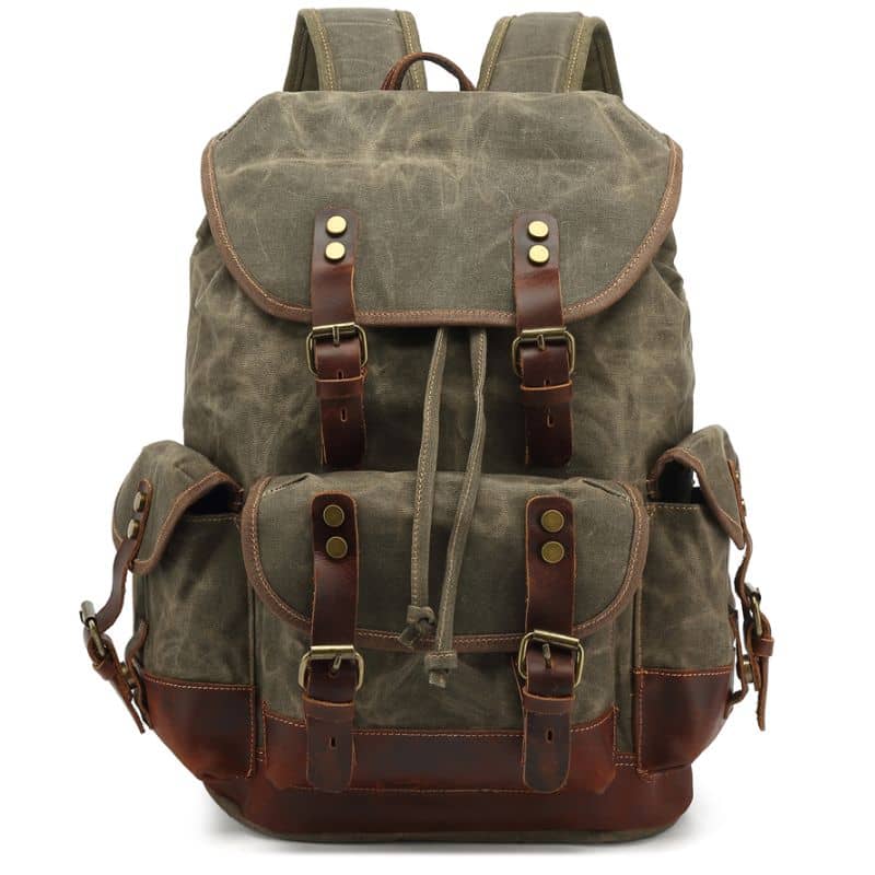 Béring sac à dos vintage backpack baroudeur militaire armée rétro bagaran achat boutique cuir toile randonnée tendance mode voyage intemporel (5)