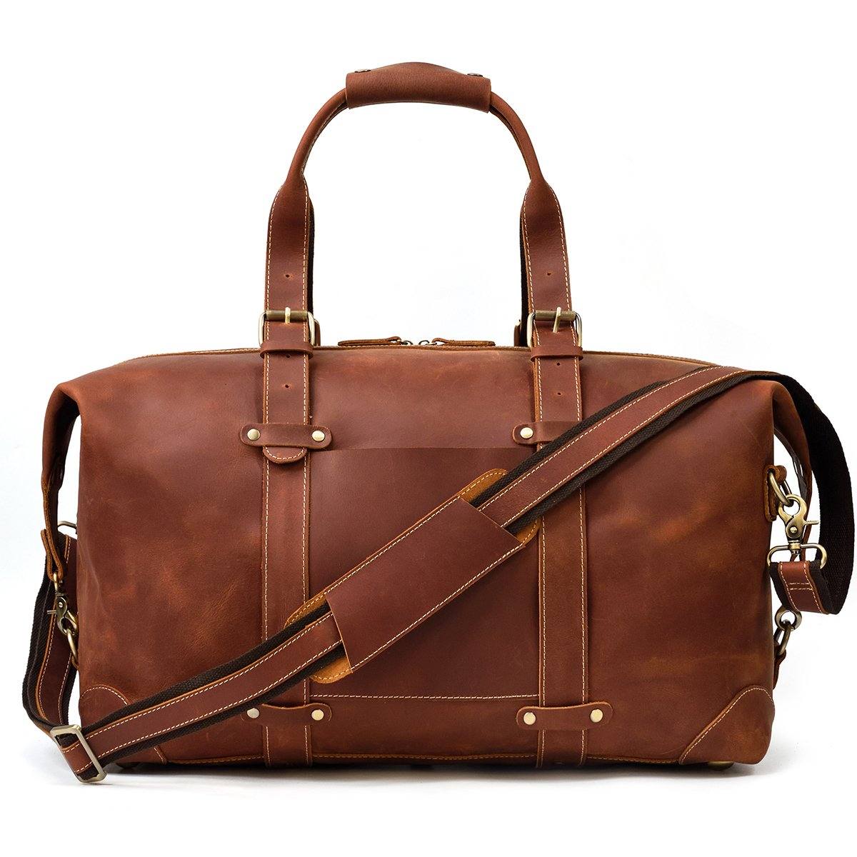 Sac Voyage Cuir Vintage 50x30x20 Cm – Étanche, D'occasion