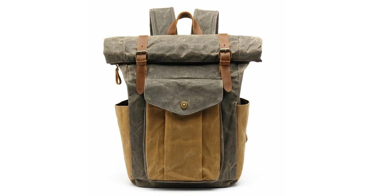 Sac à Dos En Cuir Véritable Vintage - Style Rétro Artisanal Marron - Neuf Sans Étiquettes
