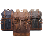 bonvalot sac à dos vintage homme femme rétro toile cuir style randonnée mode voyage bagaran  (132