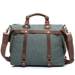 drake sacoche voyage ordinateur cuir toile rétro vintage bagaran achat porte-documents messenger bag chic (1)