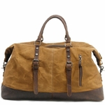 sac de voyage duffle leather bag weekender aventure vintage rétro intemporel achat boutique bagaran toile cuir avion vacances weekend mode tendance (6)