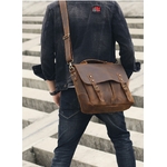 hudson sacoche vintage rétro intemporel messenger bag sac ordinateur cuir pleine fleur crazy horse pratique tendance mode quotidien travail bureau cours tablette achat bagar (8)