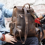 powell sac à dos cuir leather backpack vintage rétro intemporel old school pleine fleur mode tendance pratique voyage achat bagaran boutique cadeau moto rucksack (1 (4)