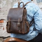 powell sac à dos cuir leather backpack vintage rétro intemporel old school pleine fleur mode tendance pratique voyage achat bagaran boutique cadeau moto rucksack (1