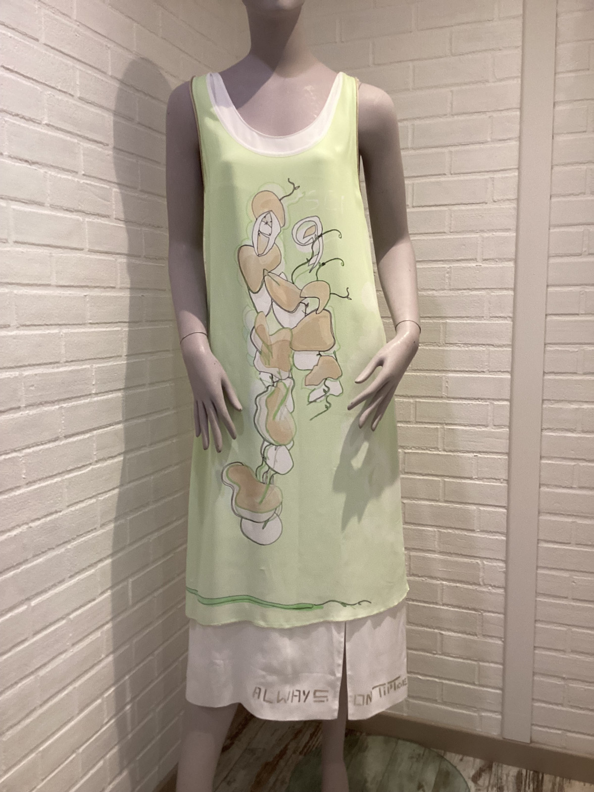 Robe longue vert pastel Elisa Cavaletti