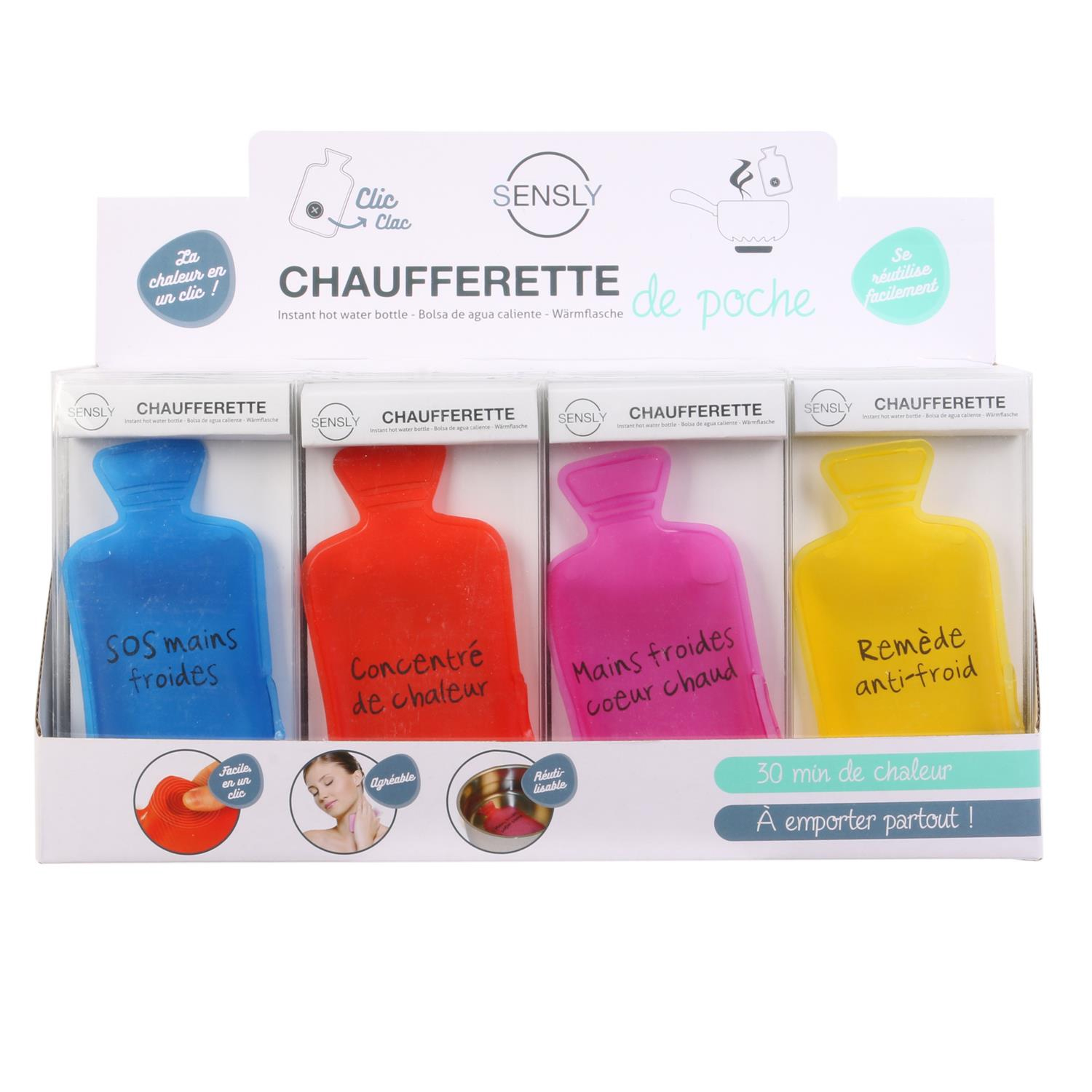 Chaufferette Mini Bouillotte Chauffante Chauffe-Main Rouge