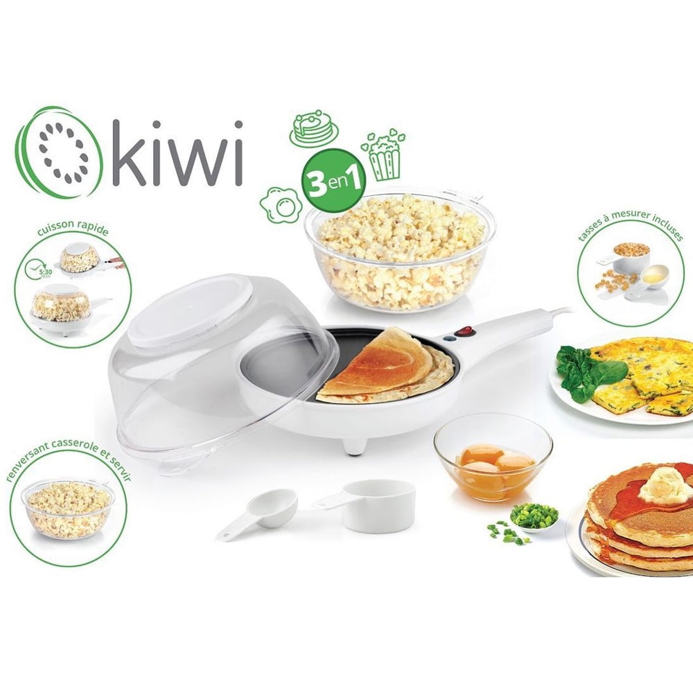 machine popcorn sucree salee maison caramelise micro-onde electrique pro crepe party 2 en 1 parfaite multifonction rebord poignee couvercle doseur pop corn maker blinis œufs plat omelette 18 cm poele mini kiwi-min