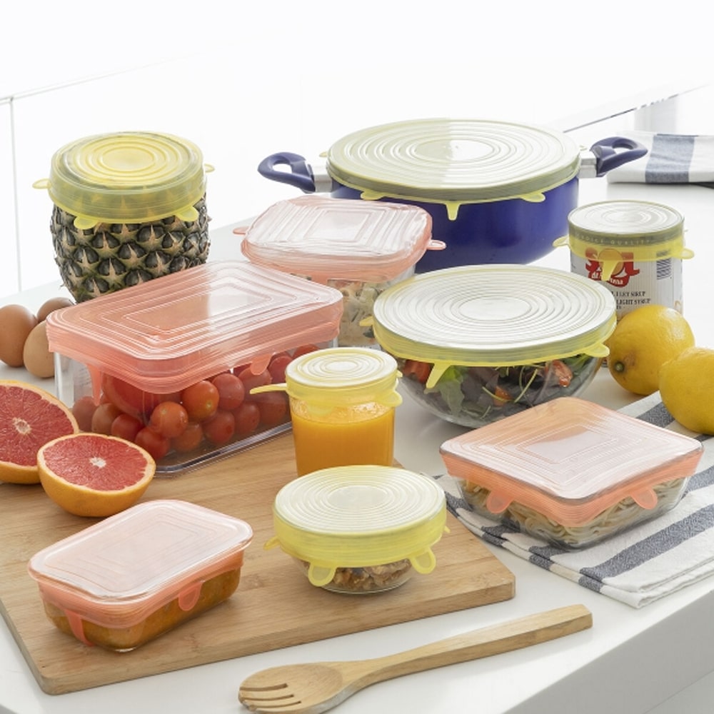 Couvercles Malino x6 en silicone la solution écoresponsable pour préserver vos repas-min