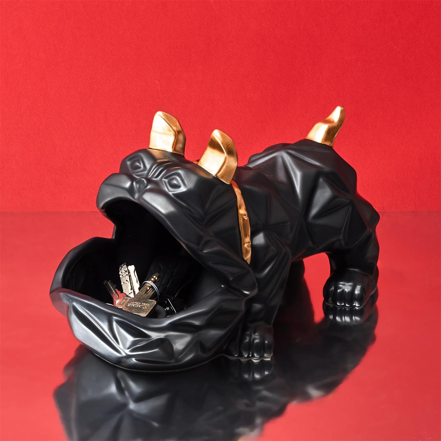 sculpture-esthetique-entree-bulldog-noir-ceramique