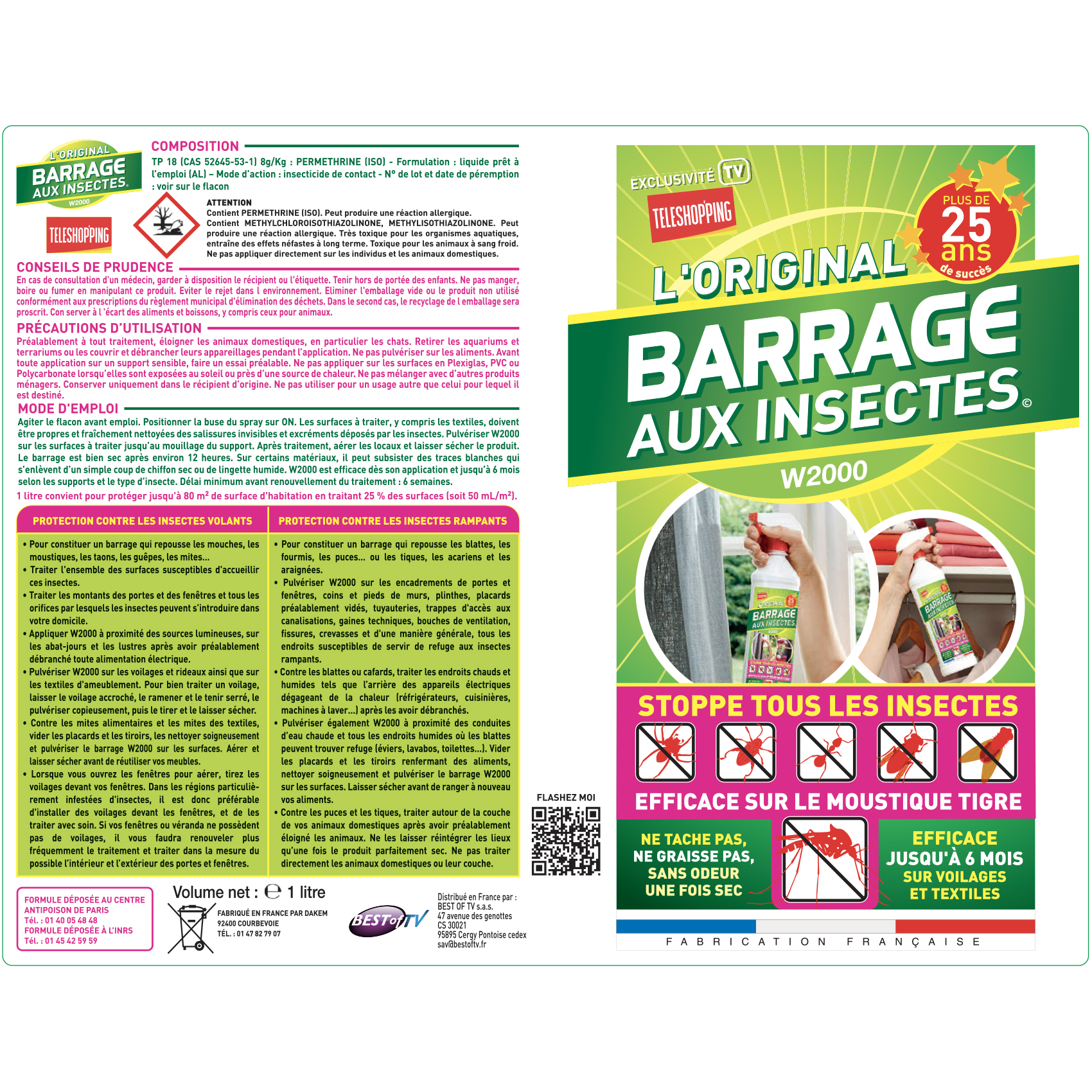 mode emploi barrage aux insectes w2000 copie