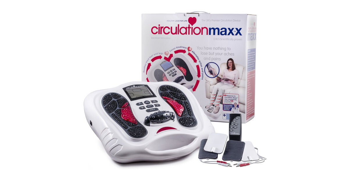Stimulateur Circulatoire EMS Circulation Maxx - 99 Niveaux, Blanc/noir/rouge - Pour Relaxation Et Massage