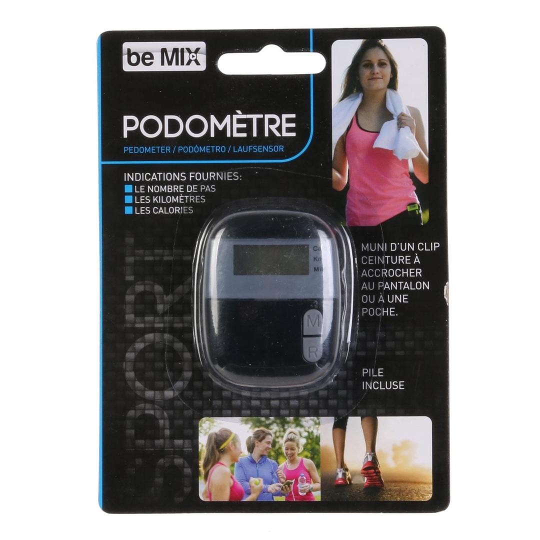 Compteur de Pas avec Clip Ceinture Podomètre Multifonctionnel Affichage LCD Accessoire d'Exercice