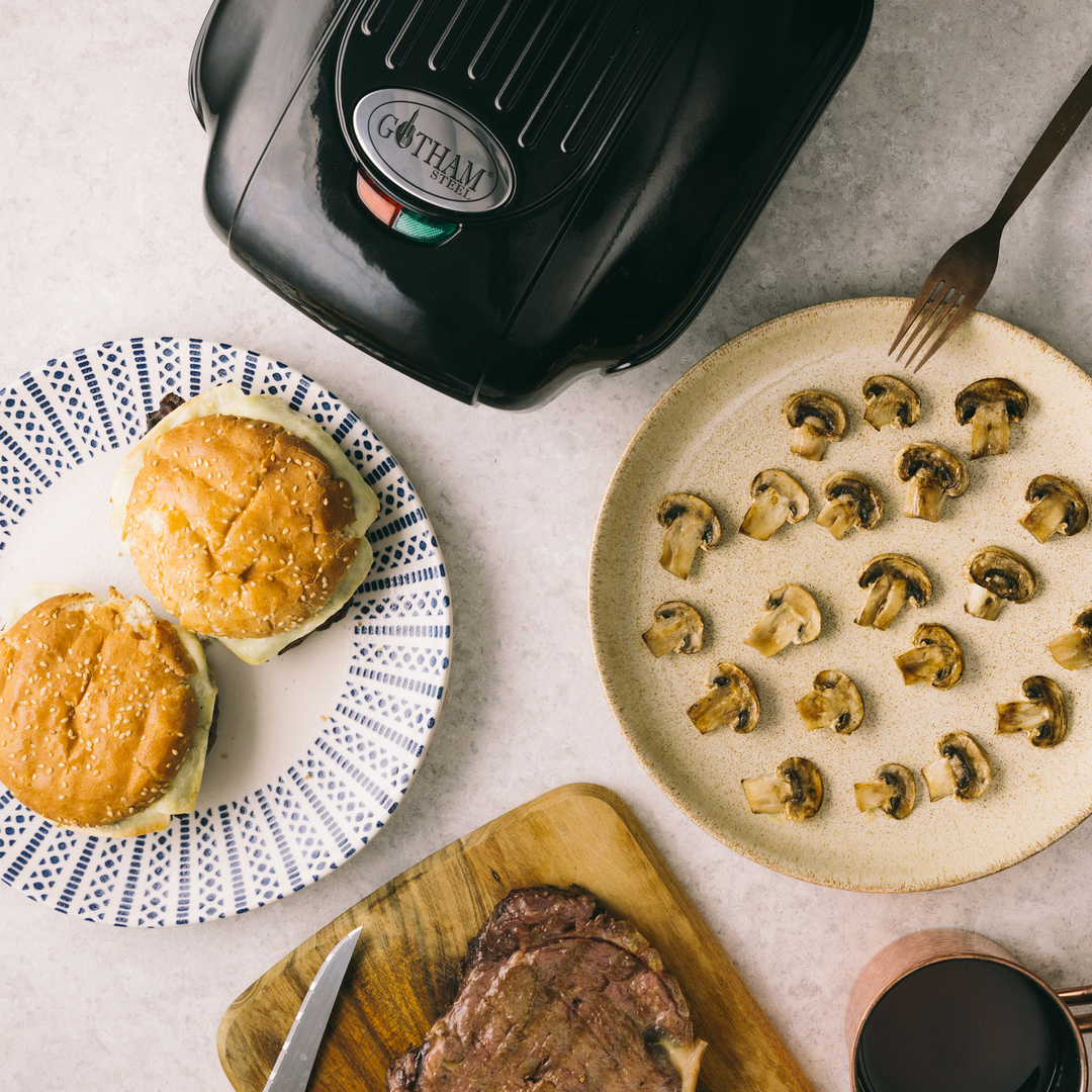 GOTHAM GRILL Grill Electrique avec revêtement Céramique Titane