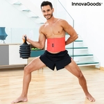 ceinture sudation ajustable gaine sport fitness musculation amincissant sauna innovagoods velcro unisexe rouge-min