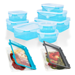 Pack Conservation Alimentaire Clik Fresh and Flex – Lot de 8 Boites et 2 Plateaux de rangement alimentaires avec Couvercle Flexible livington passat durandal copie