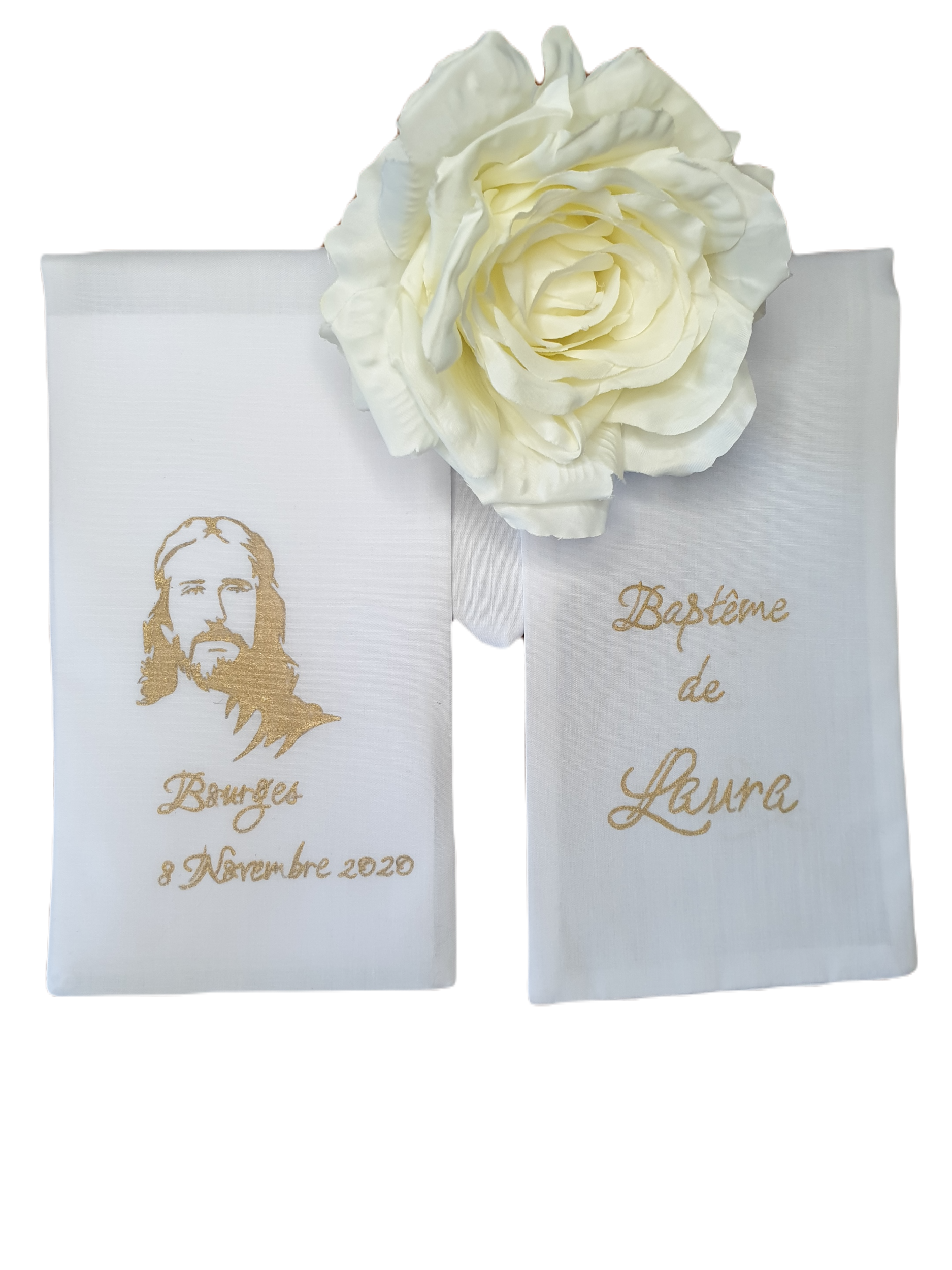 écharpe de baptême personnalisée 019