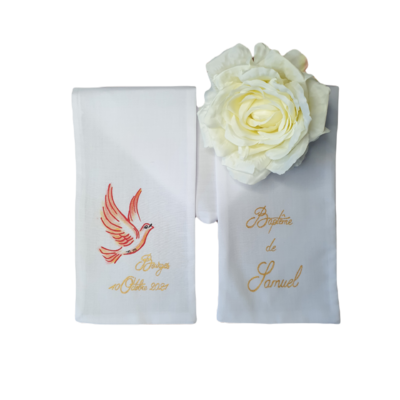 écharpe de baptême personnalisée 002-018