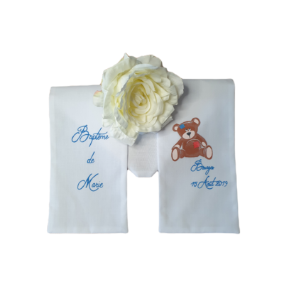 écharpe de baptême personnalisée 012