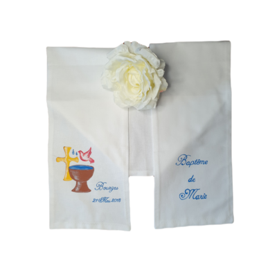 écharpe de baptême personnalisée 015