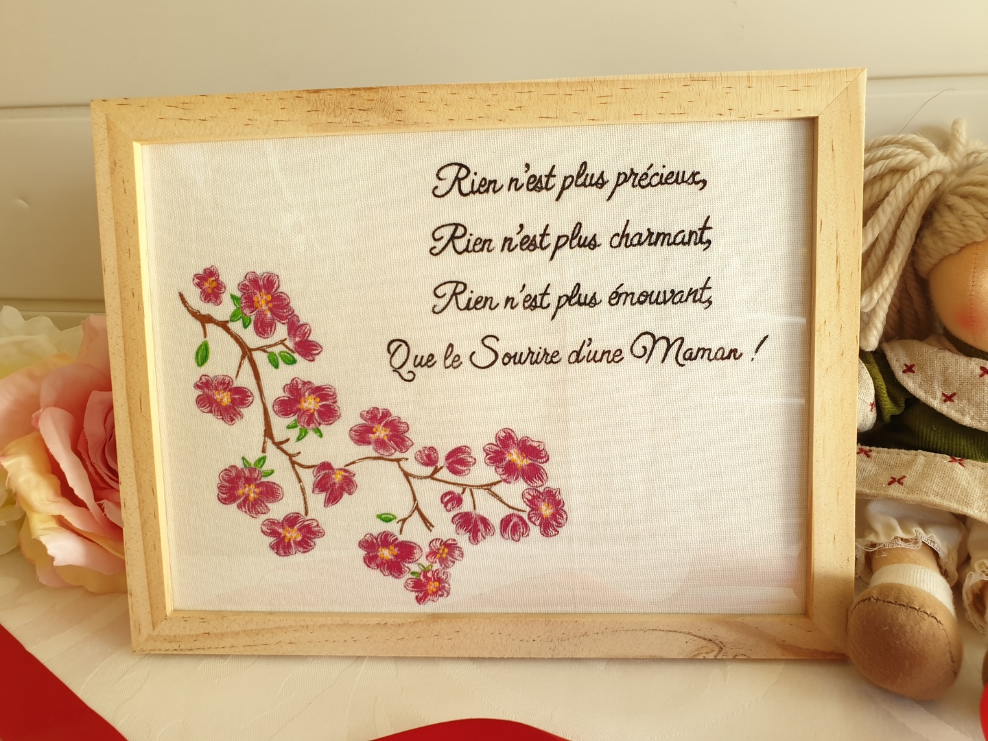 C'est Quand La Fête Des Belles-mères Tableau pour la fête des mères "cascade de fleurs" peint à la main et
