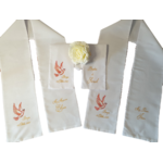 box trio écharpes de baptême parrain marraine