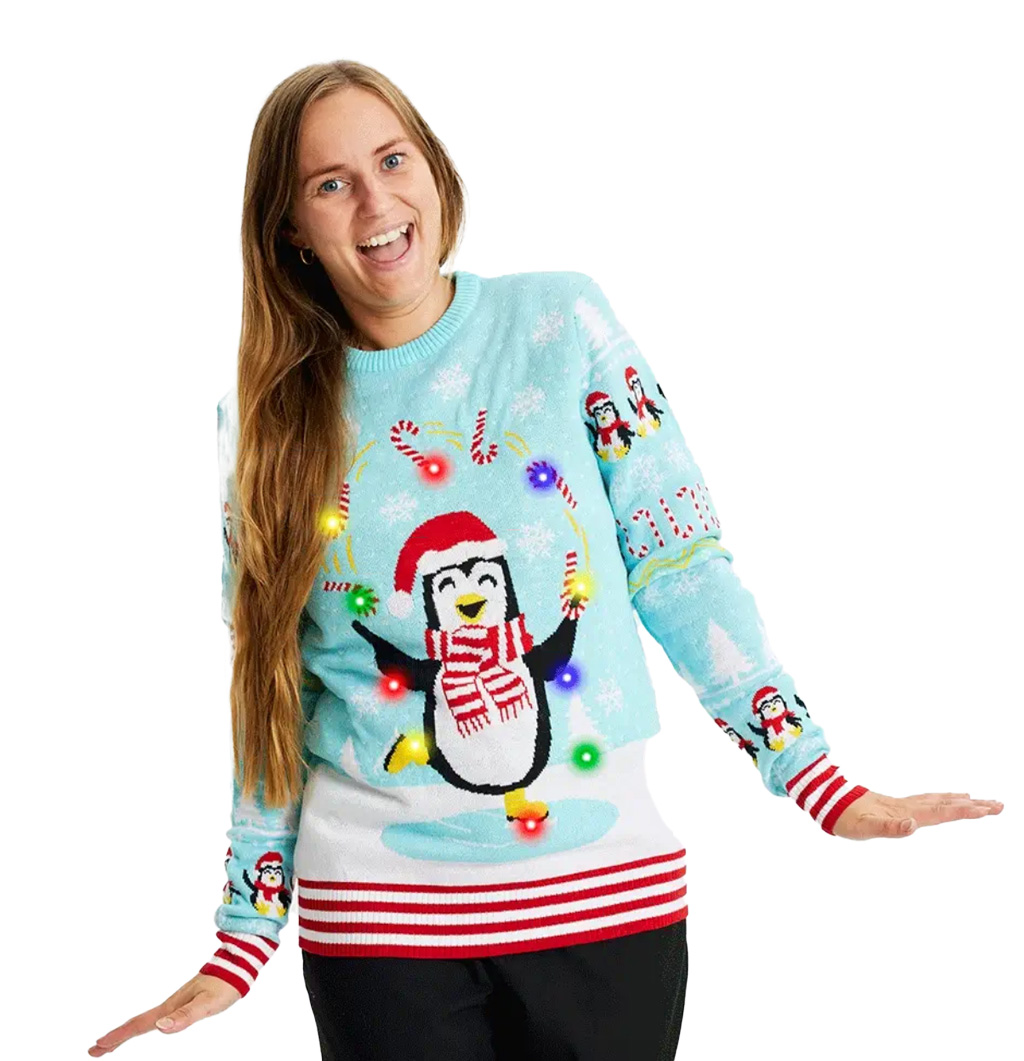 Pull de noel led femme sale